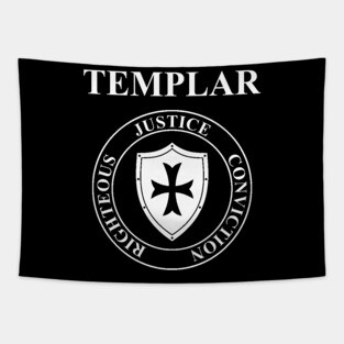 Templar Virtues of the Knights Templar Shield Tapestry