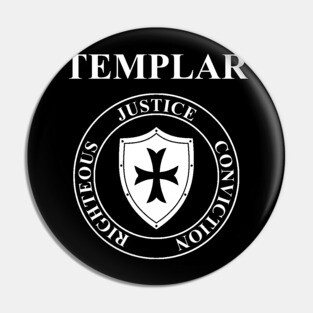 Templar Virtues of the Knights Templar Shield Pin