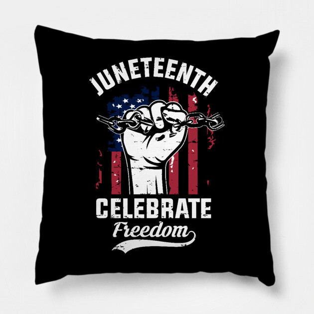 Juneteenth Celebrate Freedom, Black History Pillow by UrbanLifeApparel