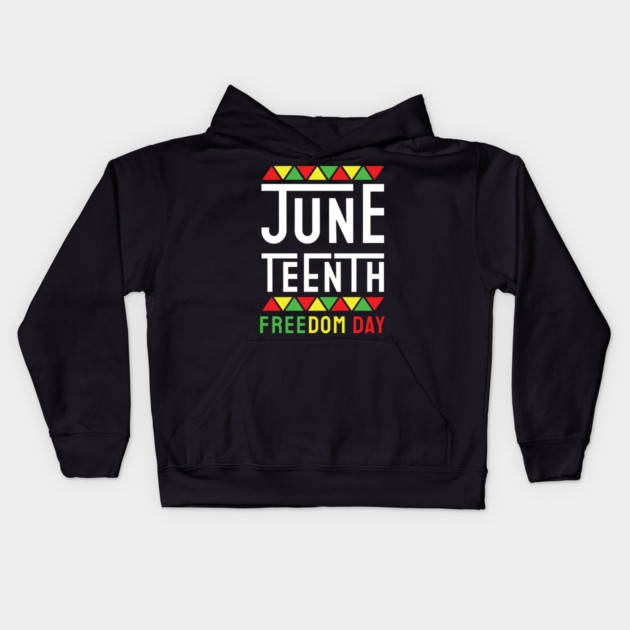 Juneteenth, Black History, Freedom Day Kids Hoodie by UrbanLifeApparel