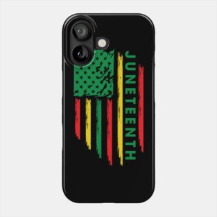 Juneteenth, Black History, Freedom Day, USA Flag, African Colors Phone Case
