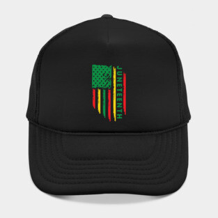 Juneteenth, Black History, Freedom Day, USA Flag, African Colors Hat