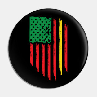 Juneteenth, Black History, Freedom Day, USA Flag, African Colors Pin
