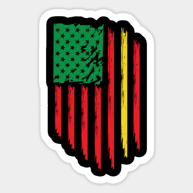 Juneteenth, Black History, Freedom Day, USA Flag, African Colors Magnet by UrbanLifeApparel
