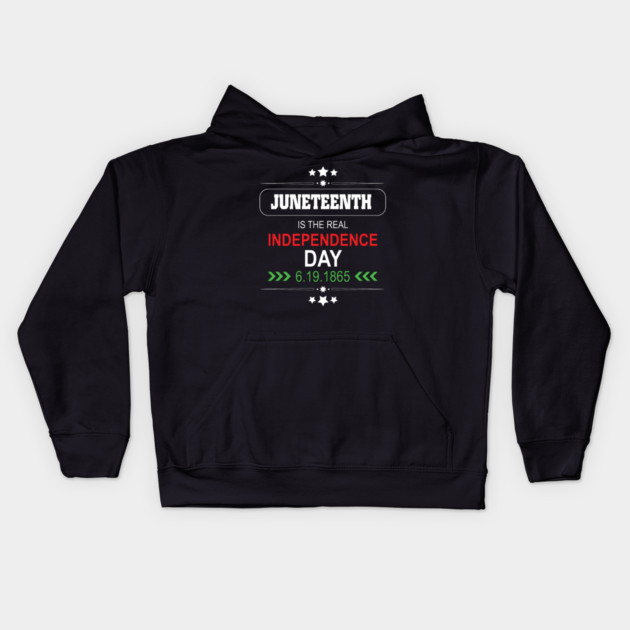 Juneteenth, Independence Day, Black History, Freedom Day, 1865 Kids Hoodie by UrbanLifeApparel
