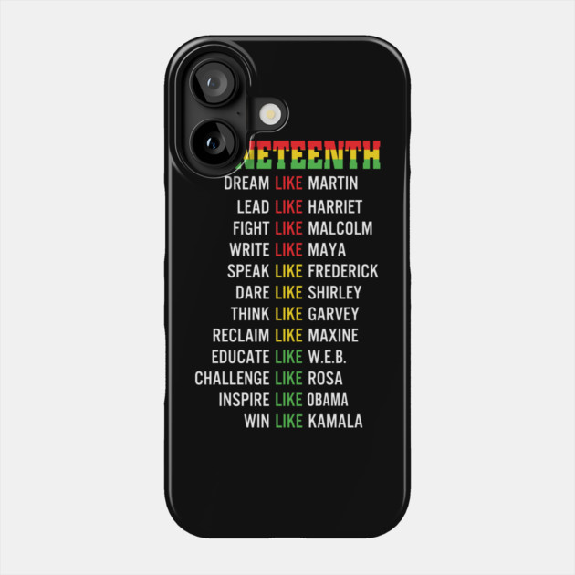 Juneteenth, Black Legends, Black History Phone Case by UrbanLifeApparel