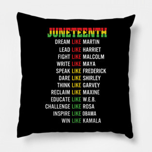 Juneteenth, Black Legends, Black History Pillow