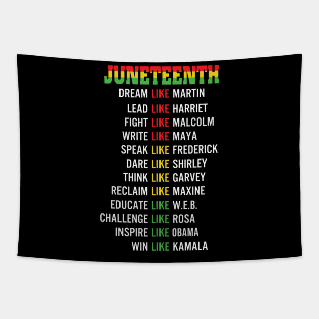 Juneteenth, Black Legends, Black History Tapestry by UrbanLifeApparel