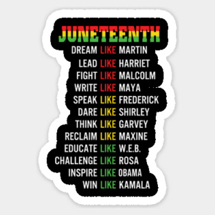 Juneteenth, Black Legends, Black History Sticker