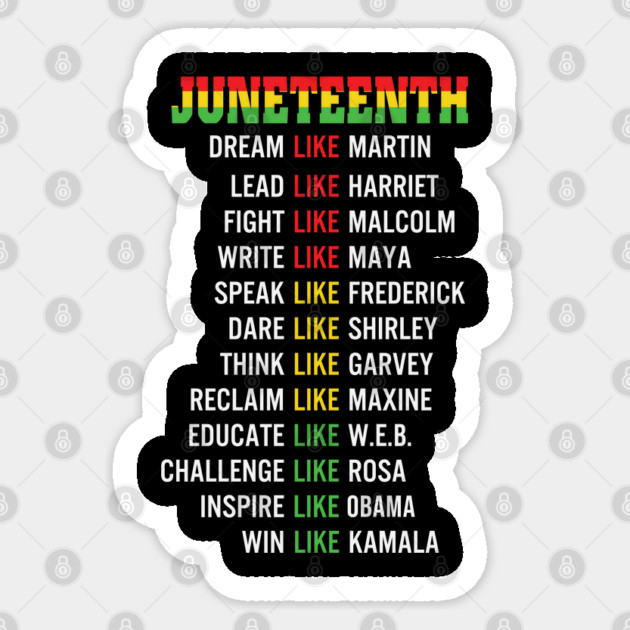 Juneteenth, Black Legends, Black History Sticker by UrbanLifeApparel