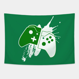 Xbox Control Paint Splash Tapestry