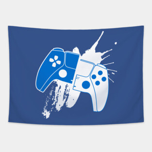 Playstation Control Paint Splash Tapestry