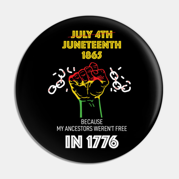 Juneteenth 1865, because my ancestors weren't free in 1776 Pin by UrbanLifeApparel
