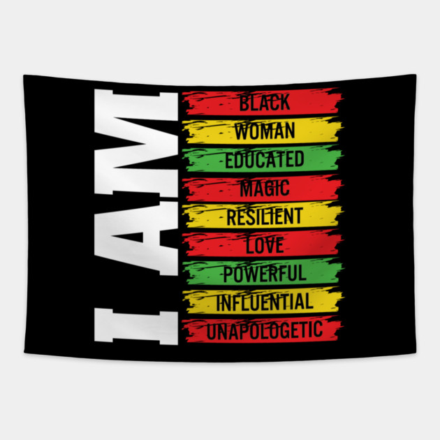 Powerful Black Woman, Black History, Black Women Tapestry by UrbanLifeApparel