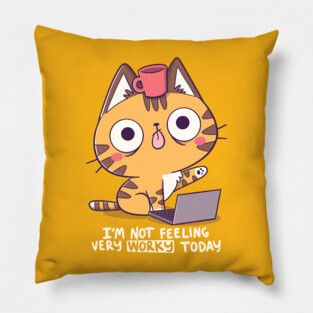 Not Worky Cat Pillow