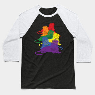 LGBT Gay Pride Lions 2 Baseball T-Shirt