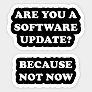 Are You A Software Update Because Not Now Sticker