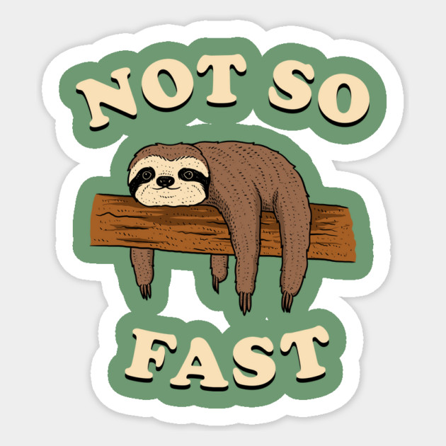 Not So Fast Sticker by dumbshirts
