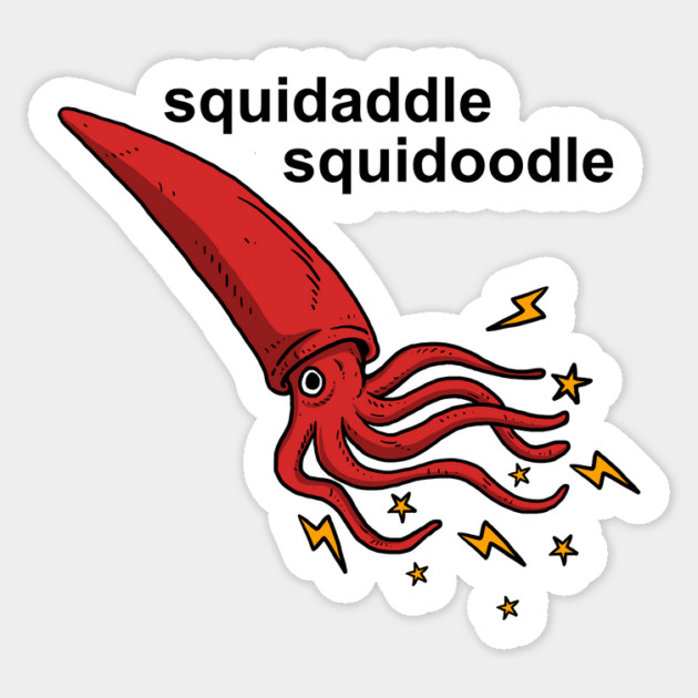 Squidaddle Squidoodle Sticker by dumbshirts