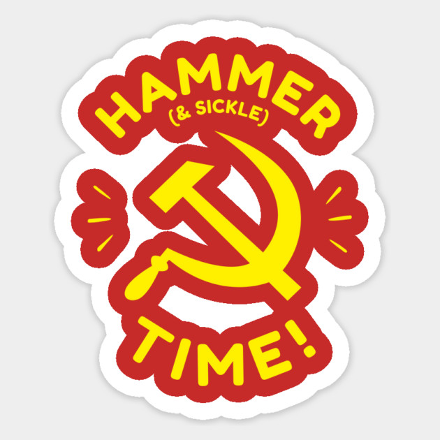 Hammer And Sickle Time Sticker by dumbshirts