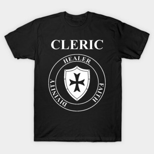 Cleric Fantasy RPG Class Healer Shield T-Shirt