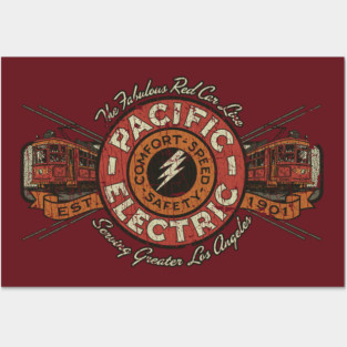 Pacific Electric Red Car Line 1901 Posters and Art