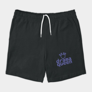 Periwinkle Drama Queen Typography Shorts