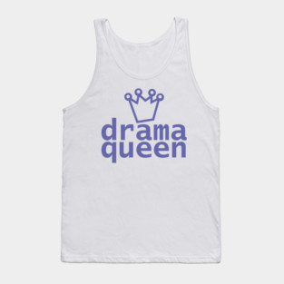 Periwinkle Drama Queen Typography Tank Top