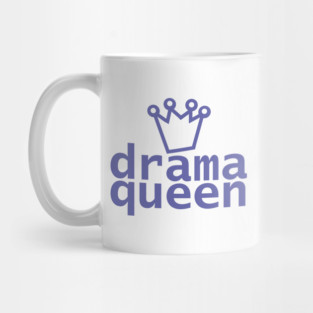 Periwinkle Drama Queen Typography Mug
