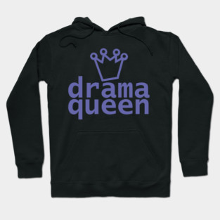 Periwinkle Drama Queen Typography Hoodie
