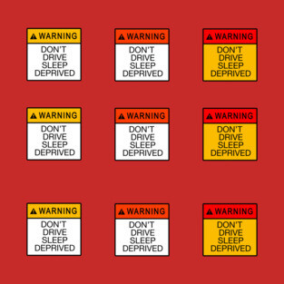 Warning dont drive sleep deprived stickers plus T-Shirt