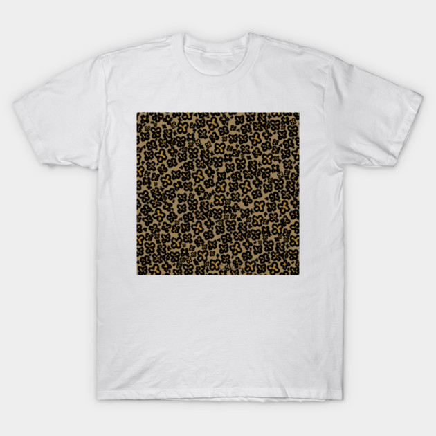 Shamrock Shaped Leopard Print in Natural Colors T-Shirt by ButterflyInTheAttic