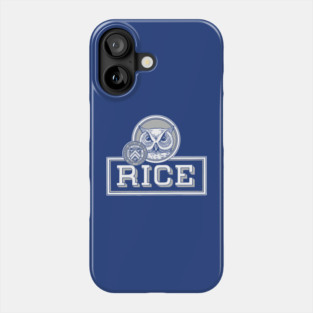 Vintage Rice Owl Mascot with Seal Logo Phone Case