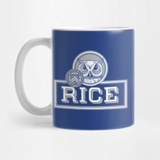 Vintage Rice Owl Mascot with Seal Logo Mug