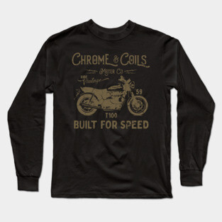 Built for Speed - Vintage Motorbike Design Long Sleeve T-Shirt