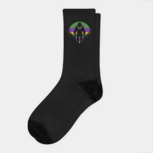 Bigfoot Mardi Gras Socks