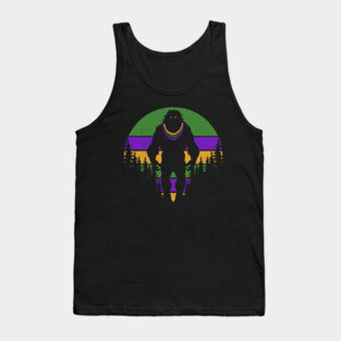 Bigfoot Mardi Gras Tank Top