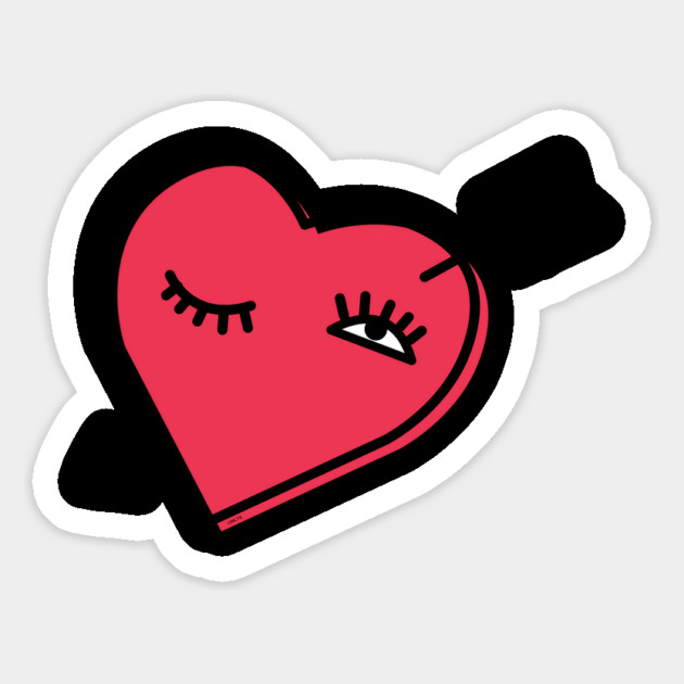 Flirting Heart Valentine Humor Funny Love Magnet by creative