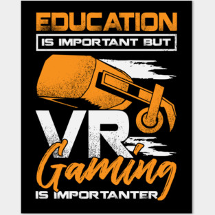 Funny VR Gaming Virtual Reality Gamer Gift Posters and Art