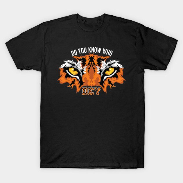 Who Dey Bengals Football T-Shirt by DrollDrifter