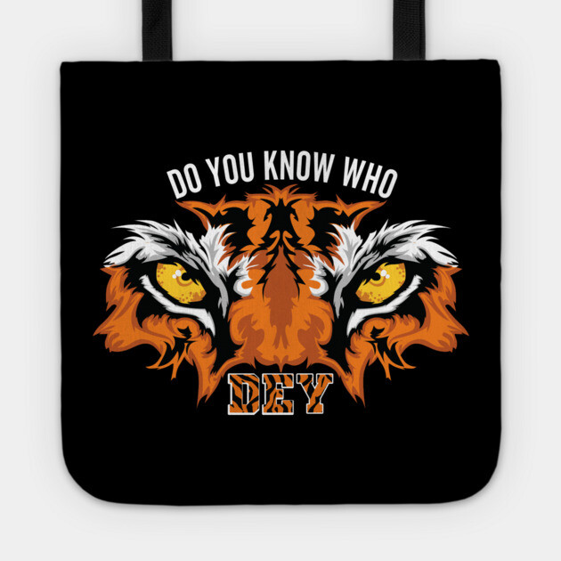 Who Dey Bengals Football Tote by DrollDrifter