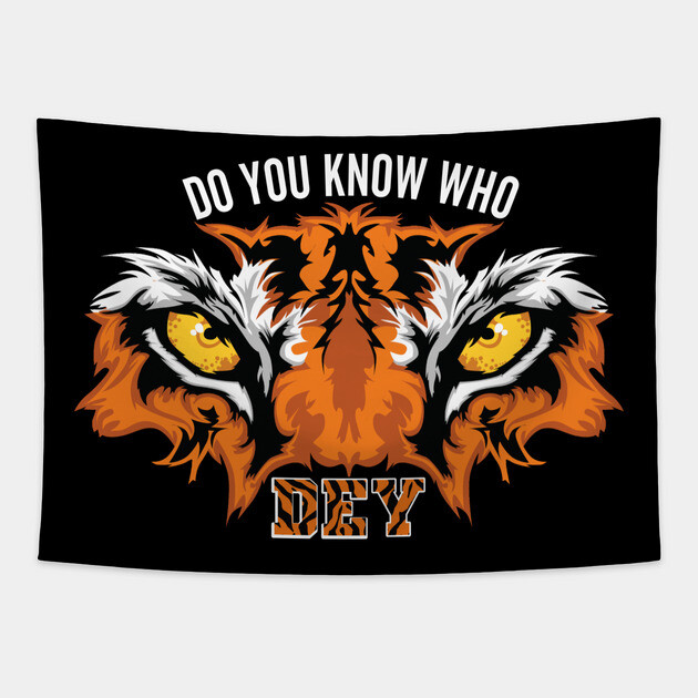 Who Dey Bengals Football Tapestry by DrollDrifter