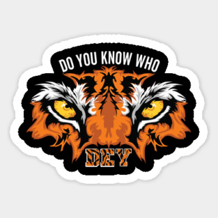 Who Dey Bengals Football Sticker