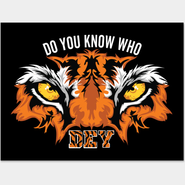 Who Dey Bengals Football Wall Art by DrollDrifter
