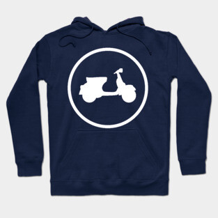 Scooter Icon White Hoodie