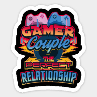 Gamer Couple The Perfect Relationship V-Da Sticker