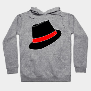 Classic Black Fedora Hat Hoodie