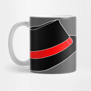 Classic Black Fedora Hat Mug
