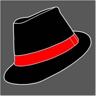 Classic Black Fedora Hat Posters and Art