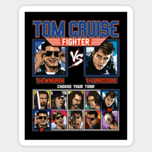 Tom Cruise Fighter - Topgun vs Mission Impossible Sticker